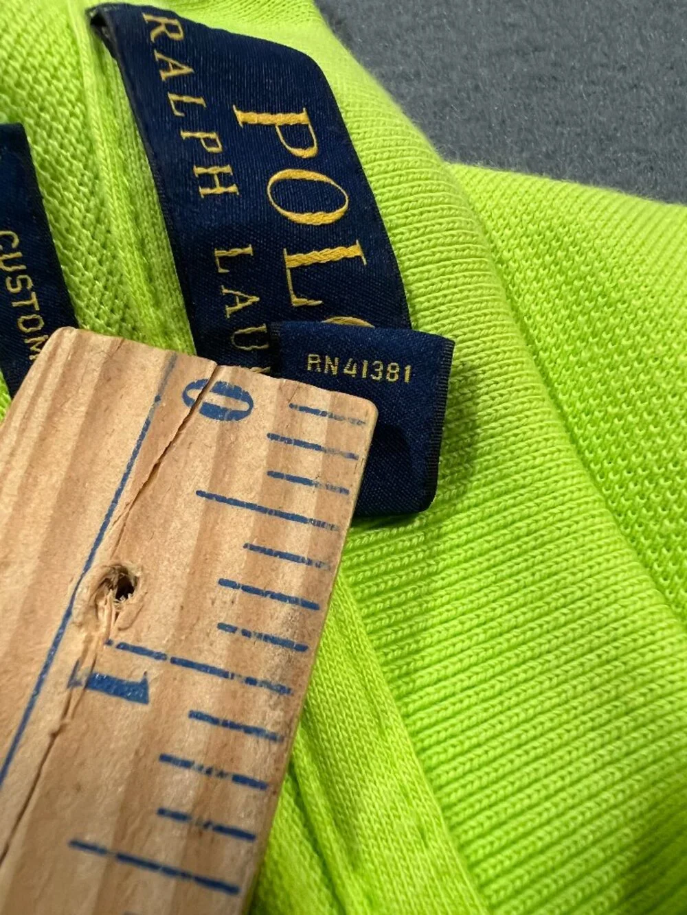 Polo Ralph Lauren Lime Green Pink Pony Custom Fit Pique Polo Shirt Medium